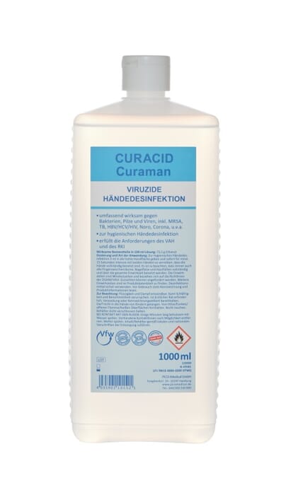 Curacid CURAMAN - Händedesinfektion  - Viruzid - RKI, VAH
