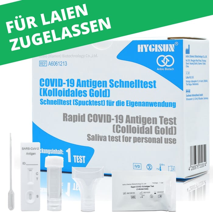 Hygisun® Covid-19 Antigen Speichel/Spuck Selbsttest - MHD 06.12.22