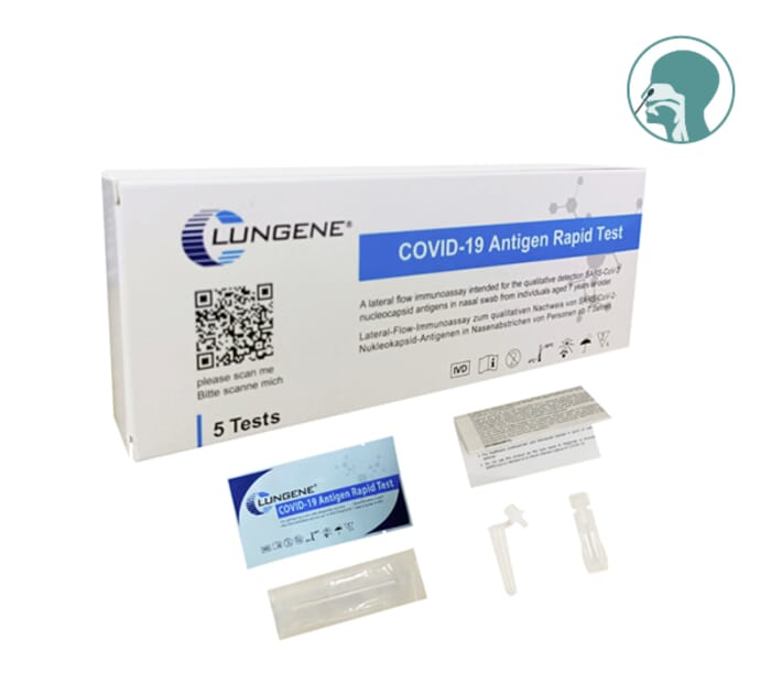 Clungene COVID-19 Antigen Rapid Corona Selbsttest - 5 Stück 